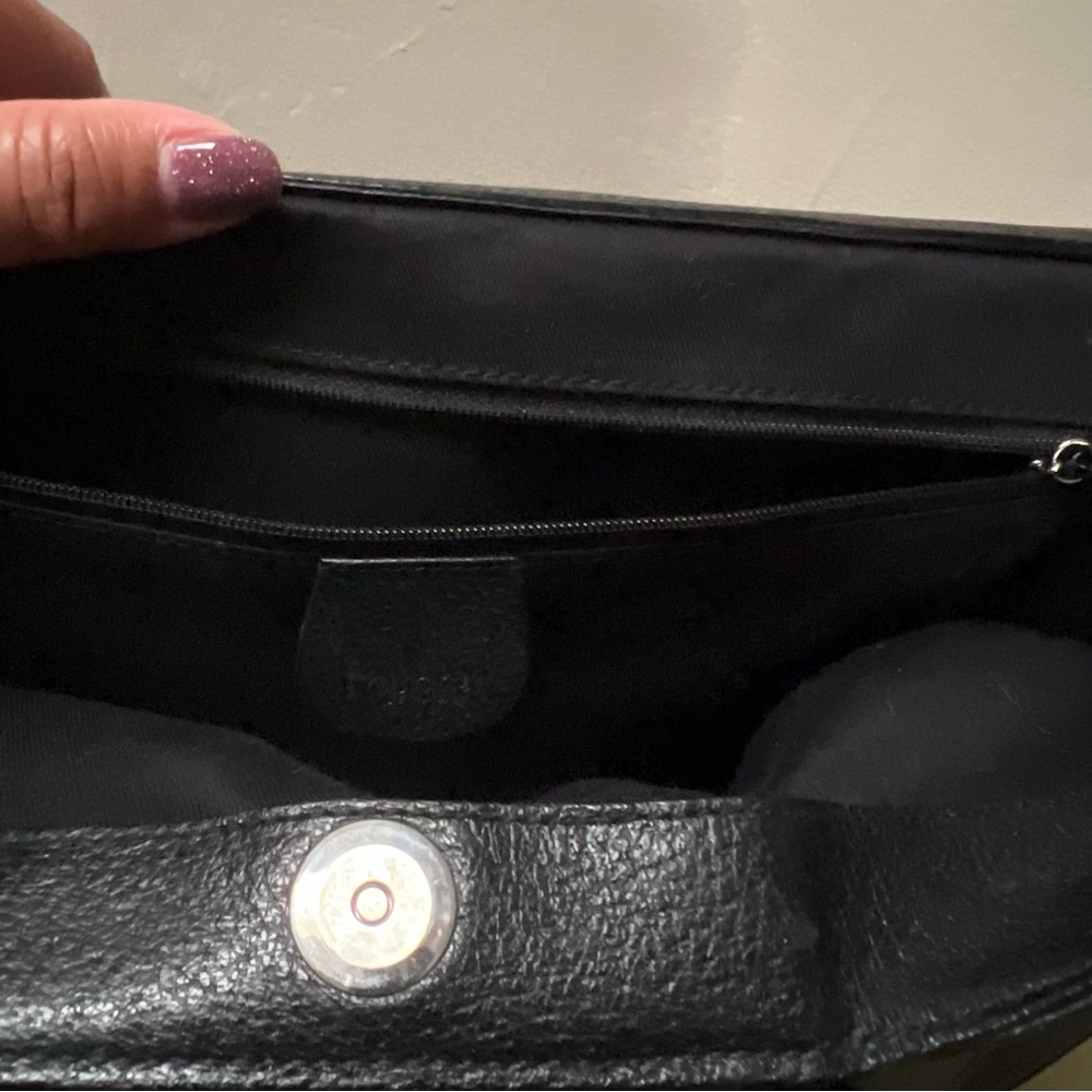 Gucci Large Leather Attache’ Laptop Tote Sleek Design w/ Metal Ring Handles. - Picture 3 of 15